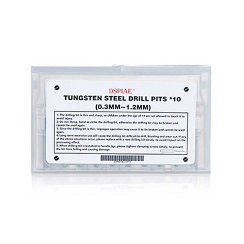 DSPIAE Tungsten Steel Drill Bit Set (0.3-1.2mm) DSPIAE Tungsten Steel Drill Bit Set (0.3-1.2mm)