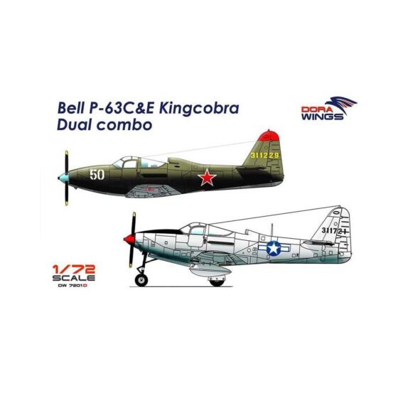 1/72 Bell P-63C&E Kingcobra Dual combo (2 in 1) Dora Wings K7201D 1/72 Bell P-63C&E Kingcobra Dual combo (2 in 1) Dora Wings K7201D