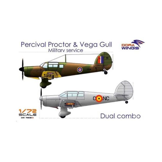 1/72 Percival Proctor& Vega Gull (2 in 1) Dora Wings K7202D 1/72 Percival Proctor& Vega Gull (2 in 1) Dora Wings K7202D