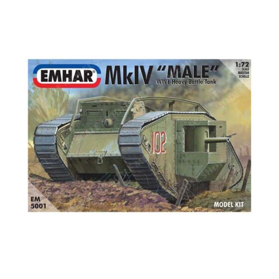 1/72 Mk IV "Male" WWI Heavy Battle Tank EM5001 Emhar EM5001 1/72 Mk IV "Male" WWI Heavy Battle Tank EM5001 Emhar EM5001