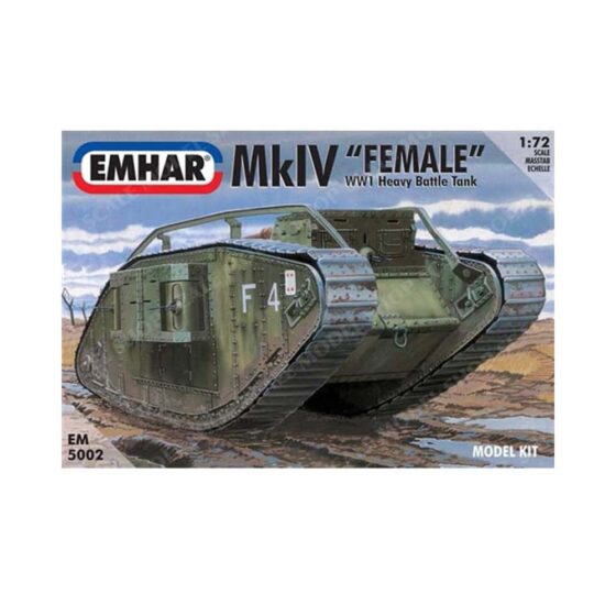 1/72 Mk IV "Female" WWI Heavy Battle Tank EM5002 Emhar EM5002 1/72 Mk IV "Female" WWI Heavy Battle Tank EM5002 Emhar EM5002