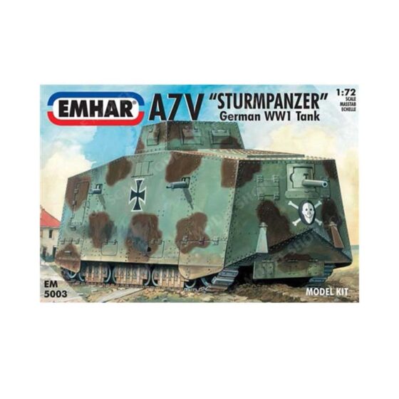 1/72 A7V "Sturmpanzer" German WWI Tank EM5003 Emhar EM5003 1/72 A7V "Sturmpanzer" German WWI Tank EM5003 Emhar EM5003