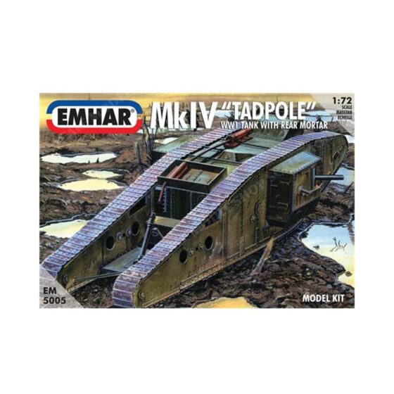 1/72 Mk IV "Tadpole" WWI Tank with Rear Mortar EM5005 Emhar EM5005 1/72 Mk IV "Tadpole" WWI Tank with Rear Mortar EM5005 Emhar EM5005