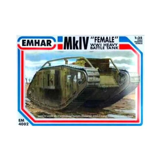 1/35 Mk IV 'Female' WWI Heavy Battle Tank Emhar EM4002 1/35 Mk IV 'Female' WWI Heavy Battle Tank Emhar EM4002