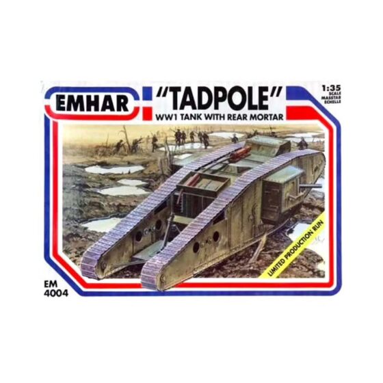 1/35 Mk IV 'Tadpole' WWI Tank with Rear Mortar Emhar EM4004 1/35 Mk IV 'Tadpole' WWI Tank with Rear Mortar Emhar EM4004