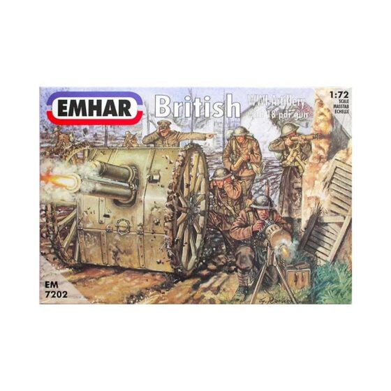1/72 British Artillery WWI Figures & 18lb Gun Emhar EM7202 1/72 British Artillery WWI Figures & 18lb Gun Emhar EM7202