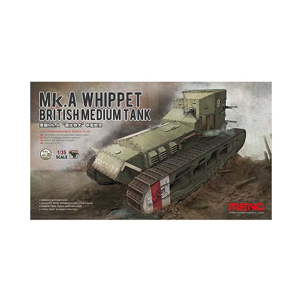 1/35 British Medium Tank Mk.A Whippet Meng Model TS-021 1/35 British Medium Tank Mk.A Whippet Meng Model TS-021