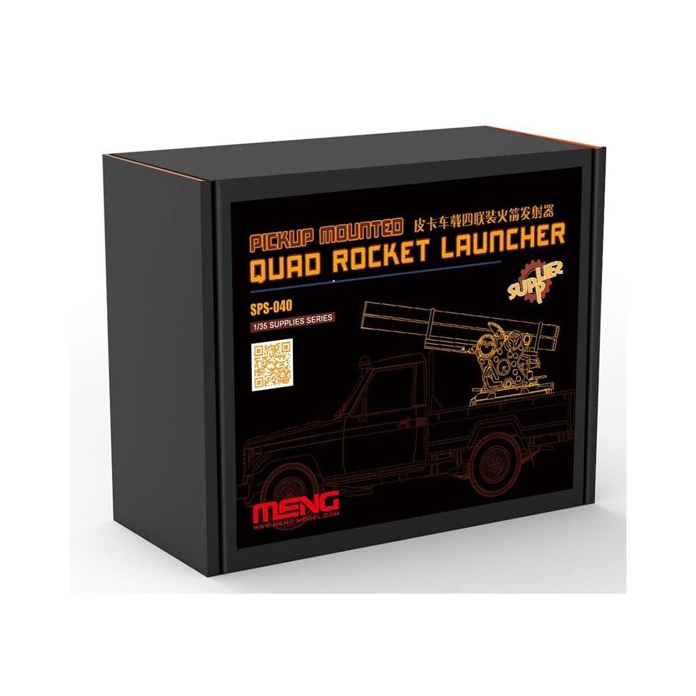 1/35 Pick-Up Mounted Quad Rocket Launcher Meng Model SPS-040 1/35 Pick-Up Mounted Quad Rocket Launcher Meng Model SPS-040