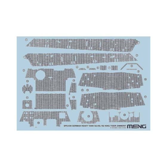 1/35 Sd.Kfz.182 King Tiger Zimmerit Decal Meng Model SPS-039 1/35 Sd.Kfz.182 King Tiger Zimmerit Decal Meng Model SPS-039