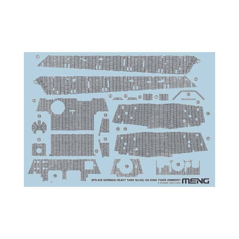 1/35 Sd.Kfz.182 King Tiger Zimmerit Decal Meng Model SPS-039