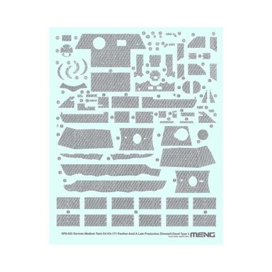 1/35 Panther Zimmerit Decal D Meng Model SPS-053 1/35 Panther Zimmerit Decal D Meng Model SPS-053