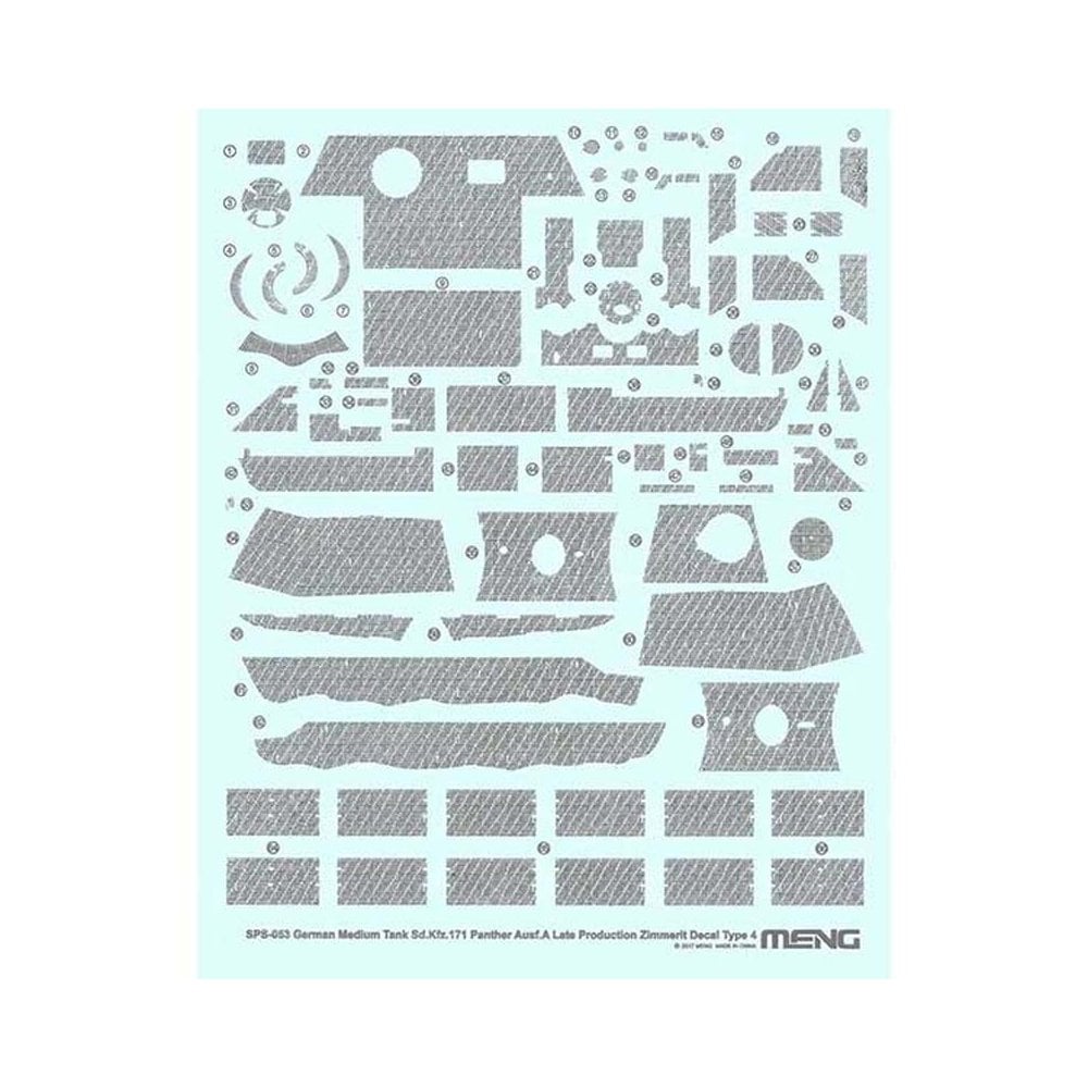 1/35 Panther Zimmerit Decal D Meng Model SPS-053 1/35 Panther Zimmerit Decal D Meng Model SPS-053