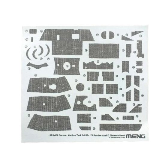 1/35 Sd.Kfz.171 Panther Ausf. D Zimmerit Decal Meng Model SPS-058 1/35 Sd.Kfz.171 Panther Ausf. D Zimmerit Decal Meng Model SPS-058