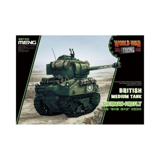 British Tank Sherman Firefly World War Toon Meng Model WWT-008 British Tank Sherman Firefly World War Toon Meng Model WWT-008