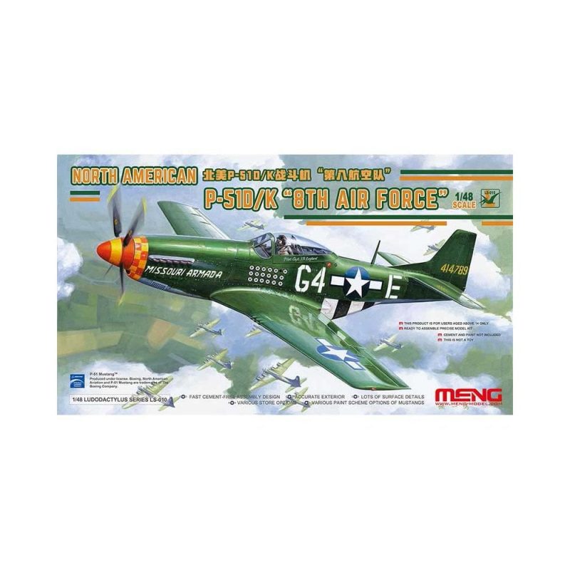 1/48 P-51D-K Mustang 8th Air Force Meng Model LS-010