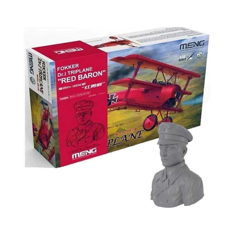 1/32 Fokker Dr.I Triplane with Resin 1/10 bust of the Red Baron Meng Model QS-002S