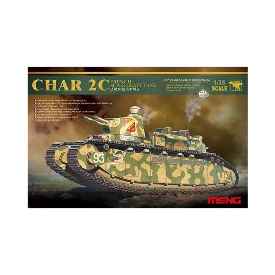 1/35 Char 2C French Super Heavy Tank Meng Model TS-009 1/35 Char 2C French Super Heavy Tank Meng Model TS-009