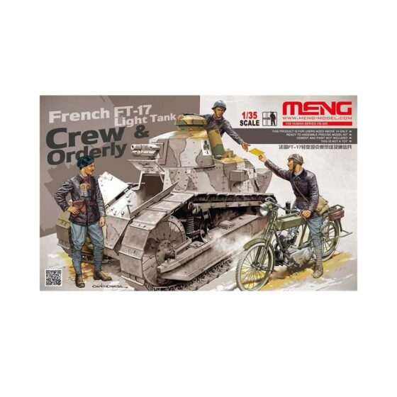 1/35 FT-17 French Tank Crew and Orderly Meng Model HS-005 1/35 FT-17 French Tank Crew and Orderly Meng Model HS-005