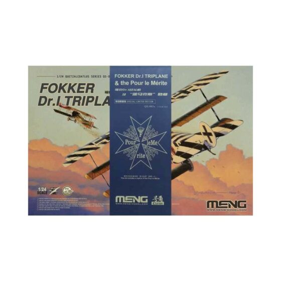 1/24 Fokker Dr.I Triplane & Blue Max Medal Meng Model QS-003S 1/24 Fokker Dr.I Triplane & Blue Max Medal Meng Model QS-003S