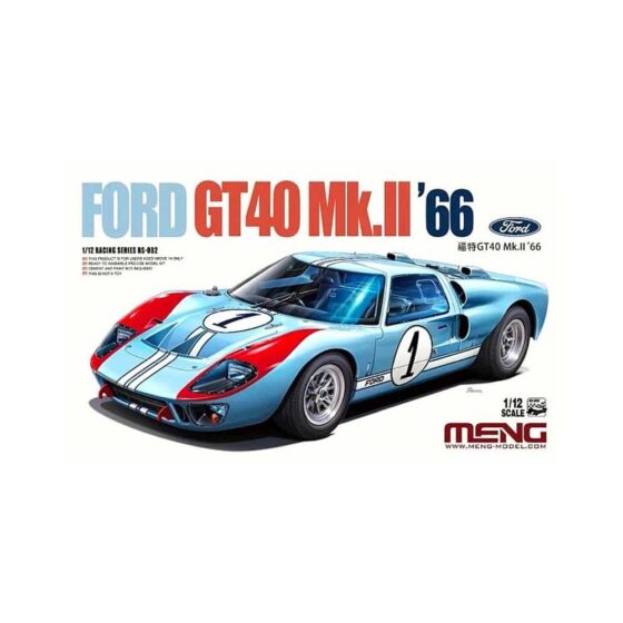 1/12 Ford GT40 Mk.II'66 Meng Model RS-002 1/12 Ford GT40 Mk.II'66 Meng Model RS-002