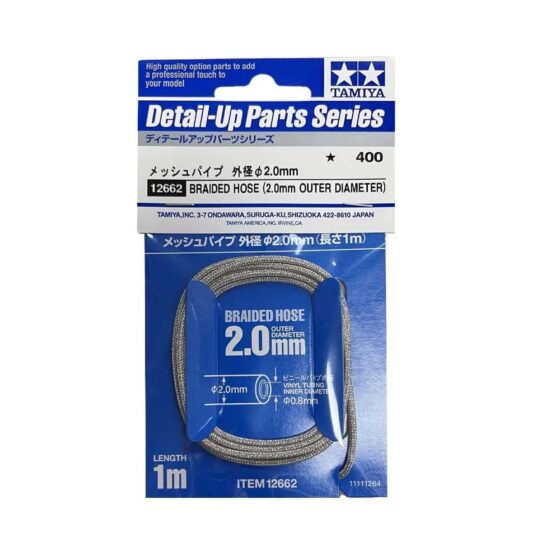 Tamiya Braided Hose (2mm) 12662 Tamiya Braided Hose (2mm) 12662