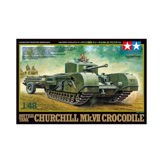 Tamiya British Tank Churchill Mk.VII Crocodile (1/48) 32594 Tamiya British Tank Churchill Mk.VII Crocodile (1/48) 32594