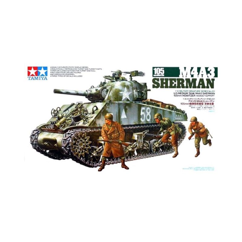 Tamiya M4A3 Sherman 105mm Howitzer (1/35) 35251