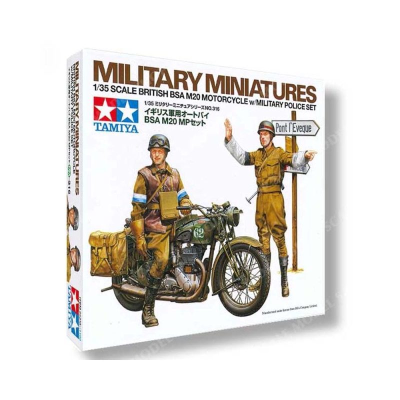 Tamiya BSA M20 Motorcycle w Military Police (1/35) 35316