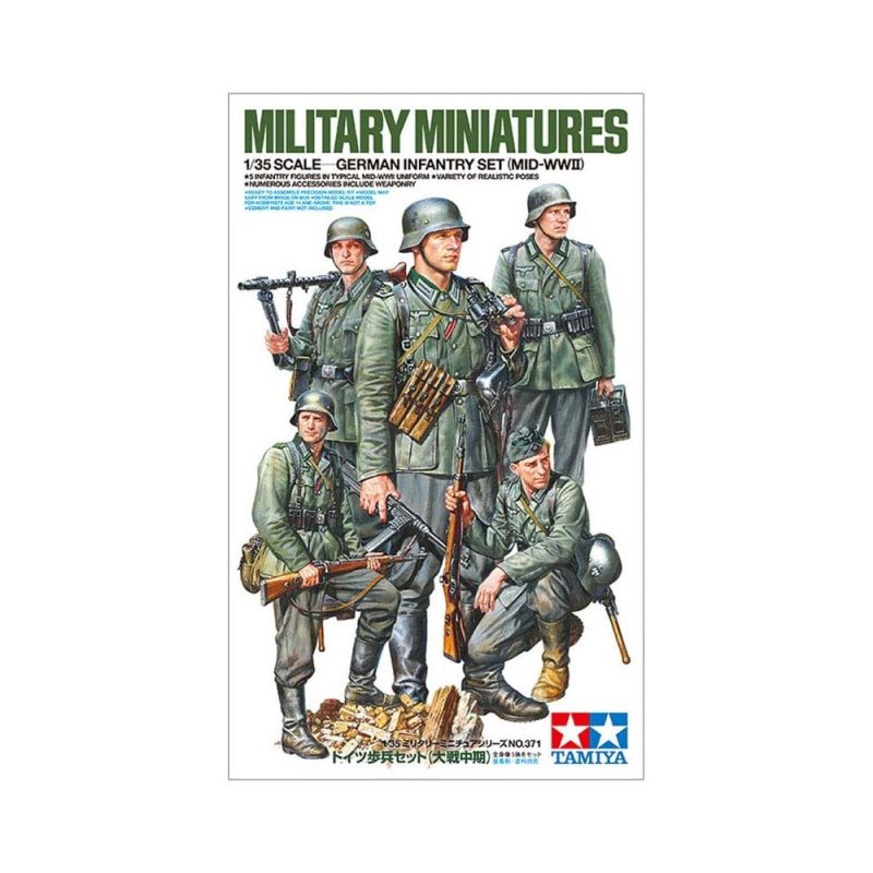Tamiya German Infantry Set (Mid-WWII) (1/35) 35371 Tamiya German Infantry Set (Mid-WWII) (1/35) 35371