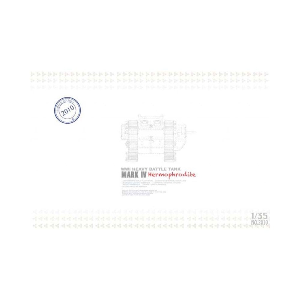 1/35 WWI Heavy Battle Tank Mk IV Hermaphrodite Takom 02010 1/35 WWI Heavy Battle Tank Mk IV Hermaphrodite Takom 02010