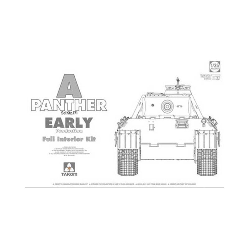 1/35 SdKfz 171 Panther A Early with interior Takom 02097 1/35 SdKfz 171 Panther A Early with interior Takom 02097