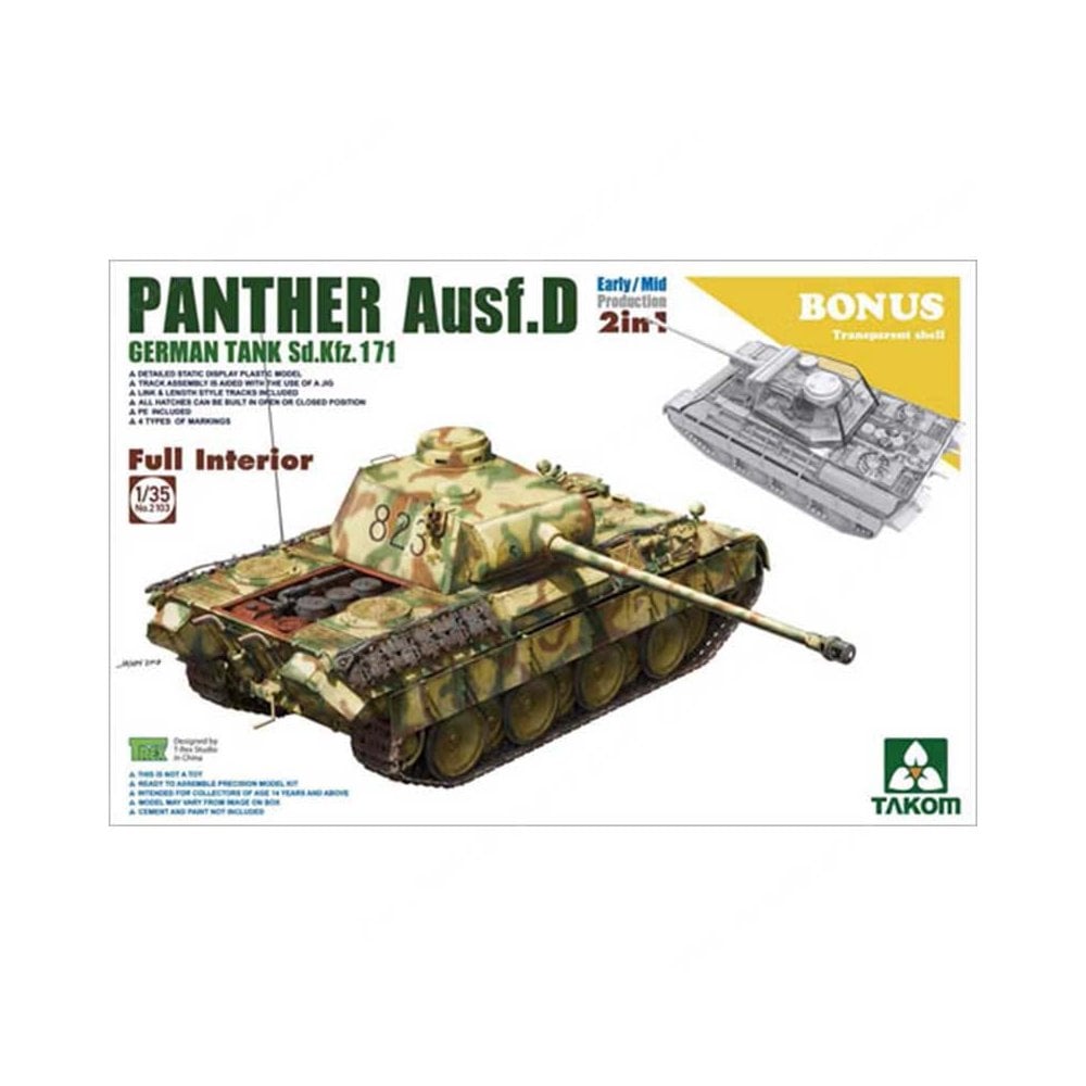 1/35 SdKfz 171 Panther Ausf D Early/Mid Takom 02103 1/35 SdKfz 171 Panther Ausf D Early/Mid Takom 02103