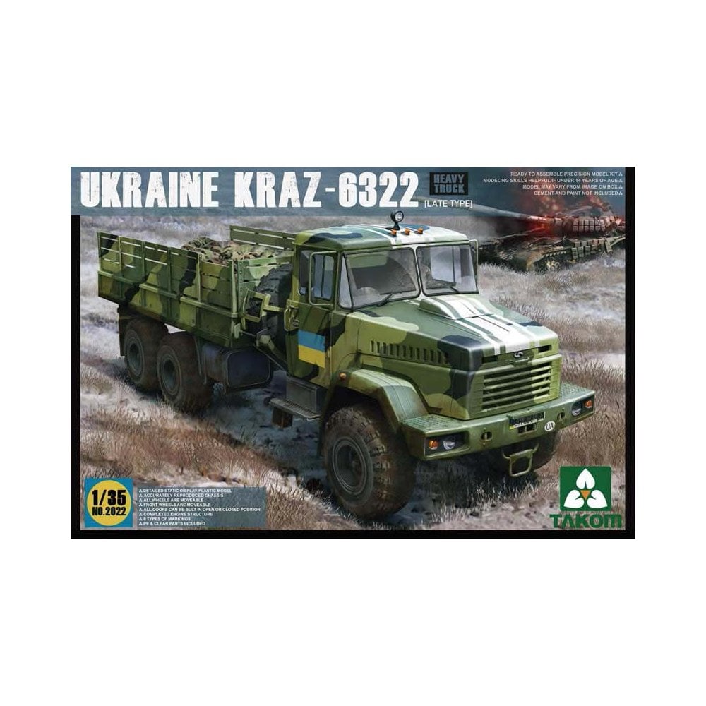 1/35 Ukraine KrAZ-6322 Late Takom 02022 1/35 Ukraine KrAZ-6322 Late Takom 02022