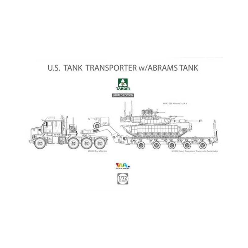 1/72 M1070 & M1000 w/ M1A2 Abrams Tank Limited Edition Takom 05002X 1/72 M1070 & M1000 w/ M1A2 Abrams Tank Limited Edition Takom 05002X