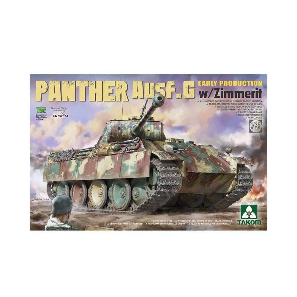 1/35 Panther Ausf.G Early Production with Zimmerit Takom 02134 1/35 Panther Ausf.G Early Production with Zimmerit Takom 02134