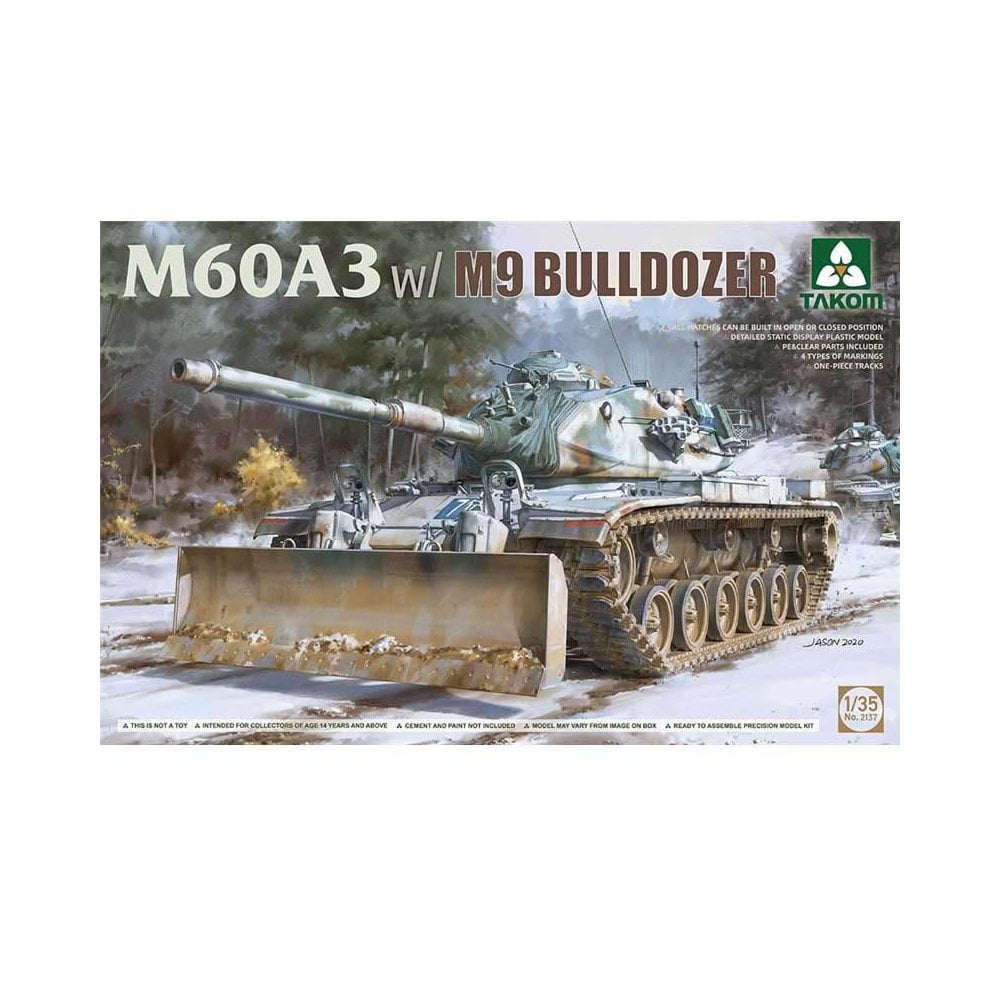 1/35 M60A3 w/M9 Bulldozer Takom 02137 1/35 M60A3 w/M9 Bulldozer Takom 02137