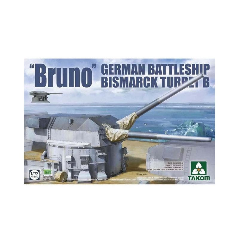 1/72 ‘Bruno’ German Battleship Bismarck Turret B Takom 05012 1/72 ‘Bruno’ German Battleship Bismarck Turret B Takom 05012