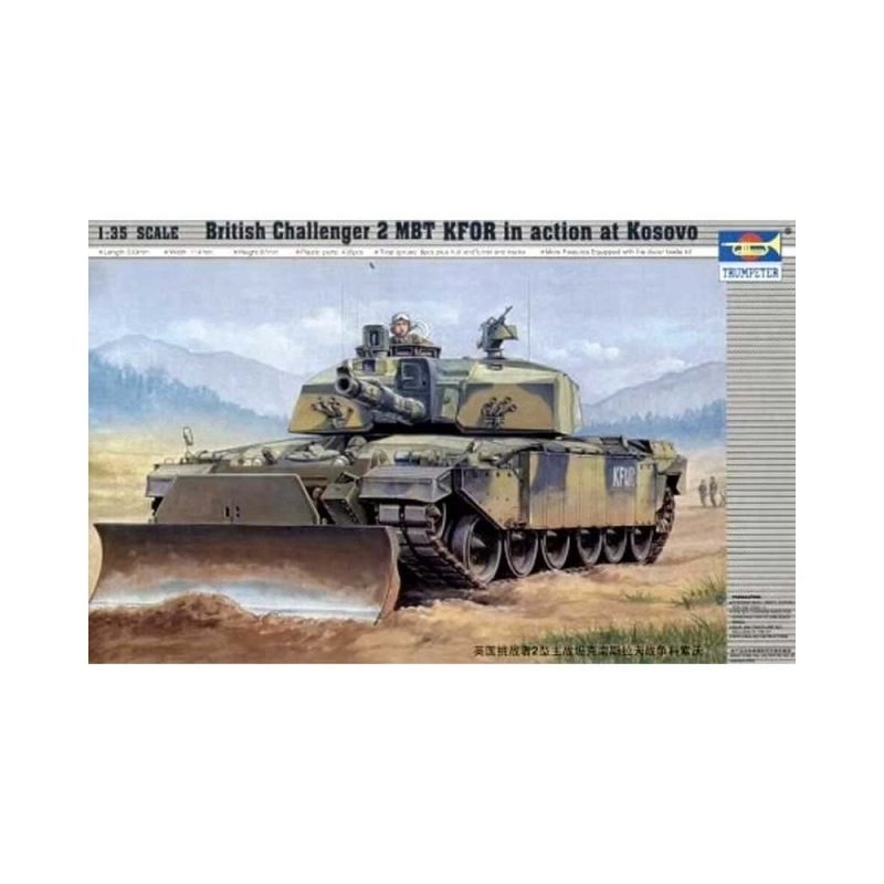 1/35 British Challenger 2 MBT KFOR in action at Kosovo w/dozer blade Trumpeter 00345 1/35 British Challenger 2 MBT KFOR in action at Kosovo w/dozer blade Trumpeter 00345