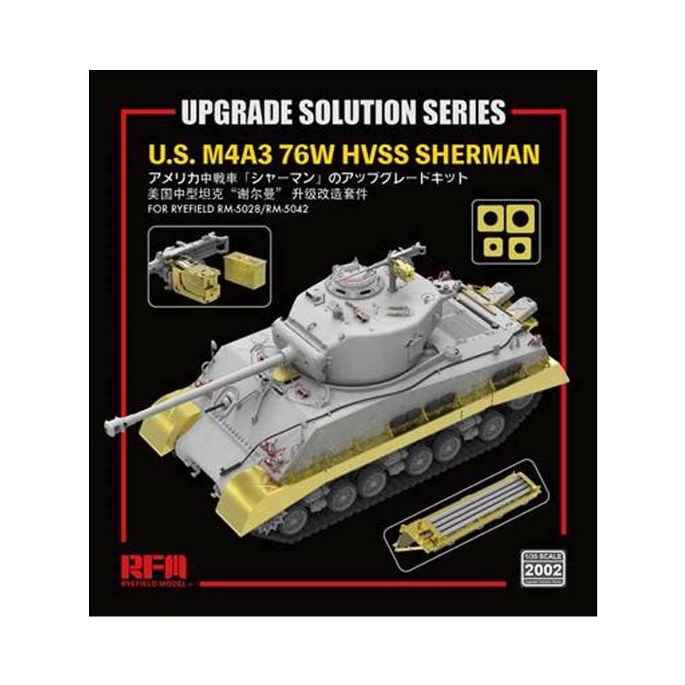 1/35 Detail Up Set for RM-5042 and RM-5028 Sherman Rye Field Models RM2002 1/35 Detail Up Set for RM-5042 and RM-5028 Sherman Rye Field Models RM2002