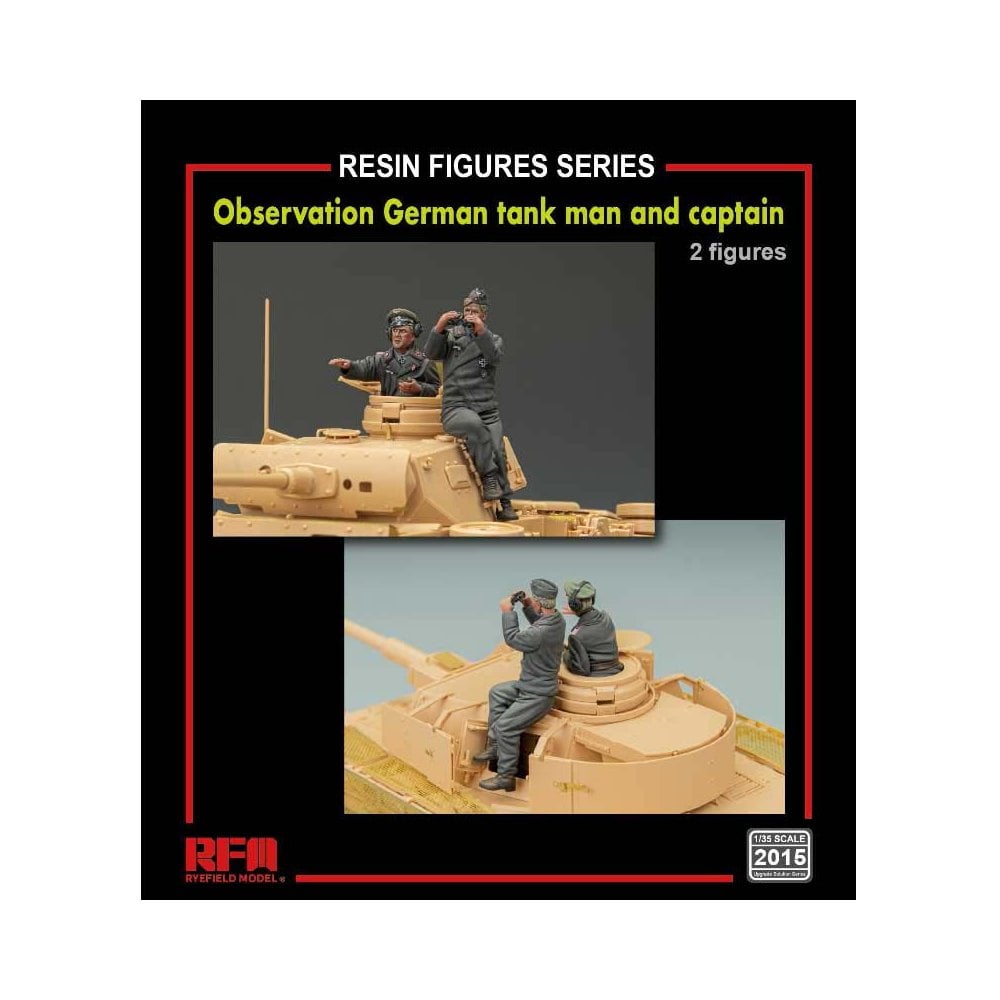 1/35 Observation German Tank Man And Captain(2 Resin Figures) Rye Field Models RM2015 1/35 Observation German Tank Man And Captain(2 Resin Figures) Rye Field Models RM2015