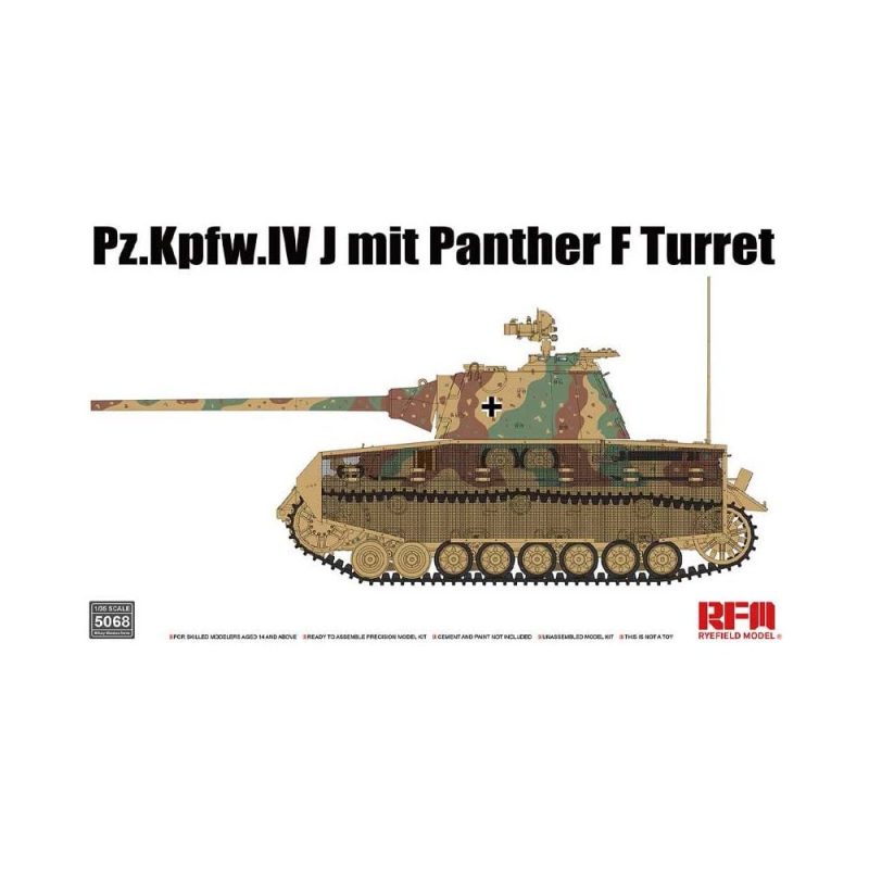 1/35 Pz.Kpfw.Iv J Mit Panther F Turret Rye Field Models RM5068