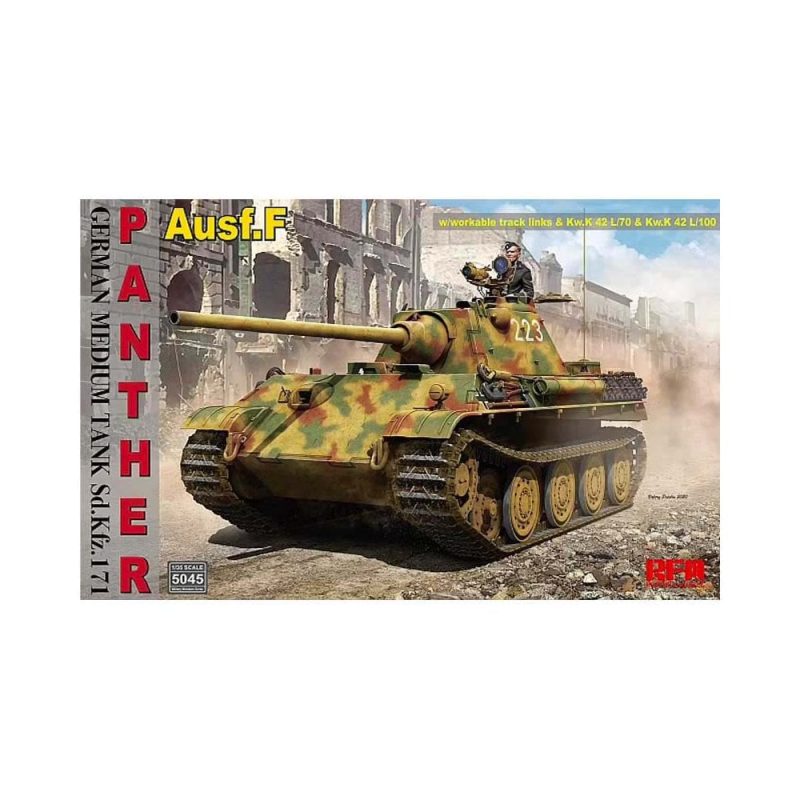 1/35 German Medium Tank Sd.Kfz.171 Panther Ausf. F Rye Field Models RM5045 1/35 German Medium Tank Sd.Kfz.171 Panther Ausf. F Rye Field Models RM5045
