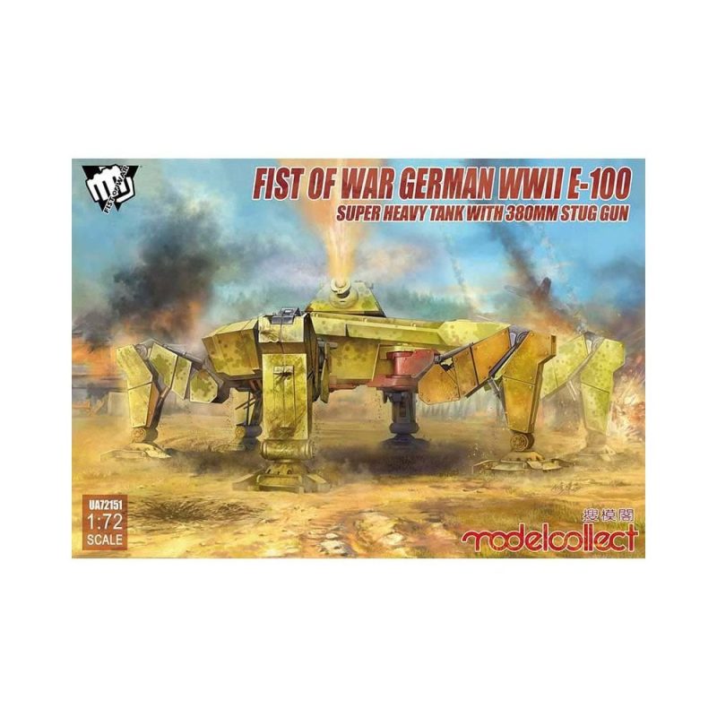 1/72 Fist Of War German WWII E-100 Super Heavy Tank With 380Mm Stug Gun Model Collect UA72151