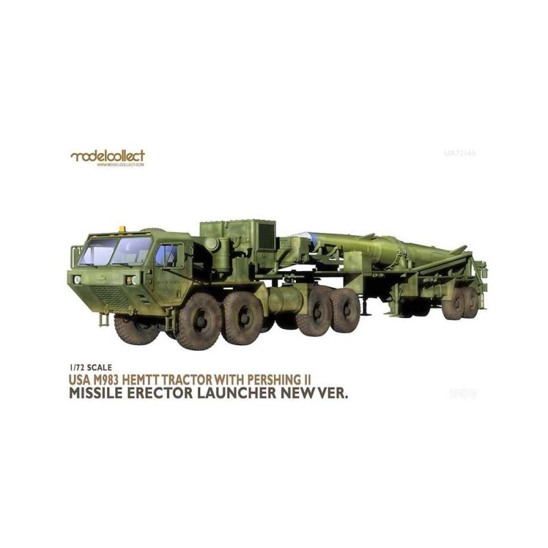 1/72 USA M983 Hemtt Tractor With Pershing II Missile Launcher Model Collect UA72166 1/72 USA M983 Hemtt Tractor With Pershing II Missile Launcher Model Collect UA72166