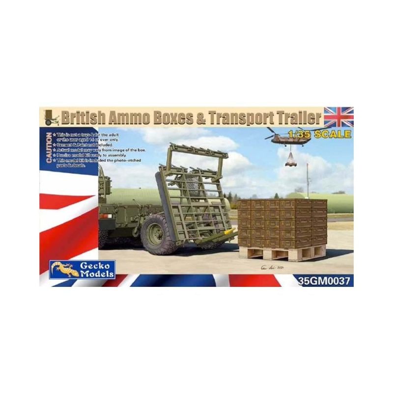 Gecko Models British Ammo Boxes & Transport Trailer (1/35) 35GM0037