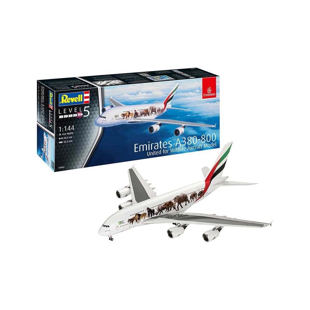 1/144 Airbus A380-800 Emirates "Wild Livery" Revell 03882 1/144 Airbus A380-800 Emirates "Wild Livery" Revell 03882