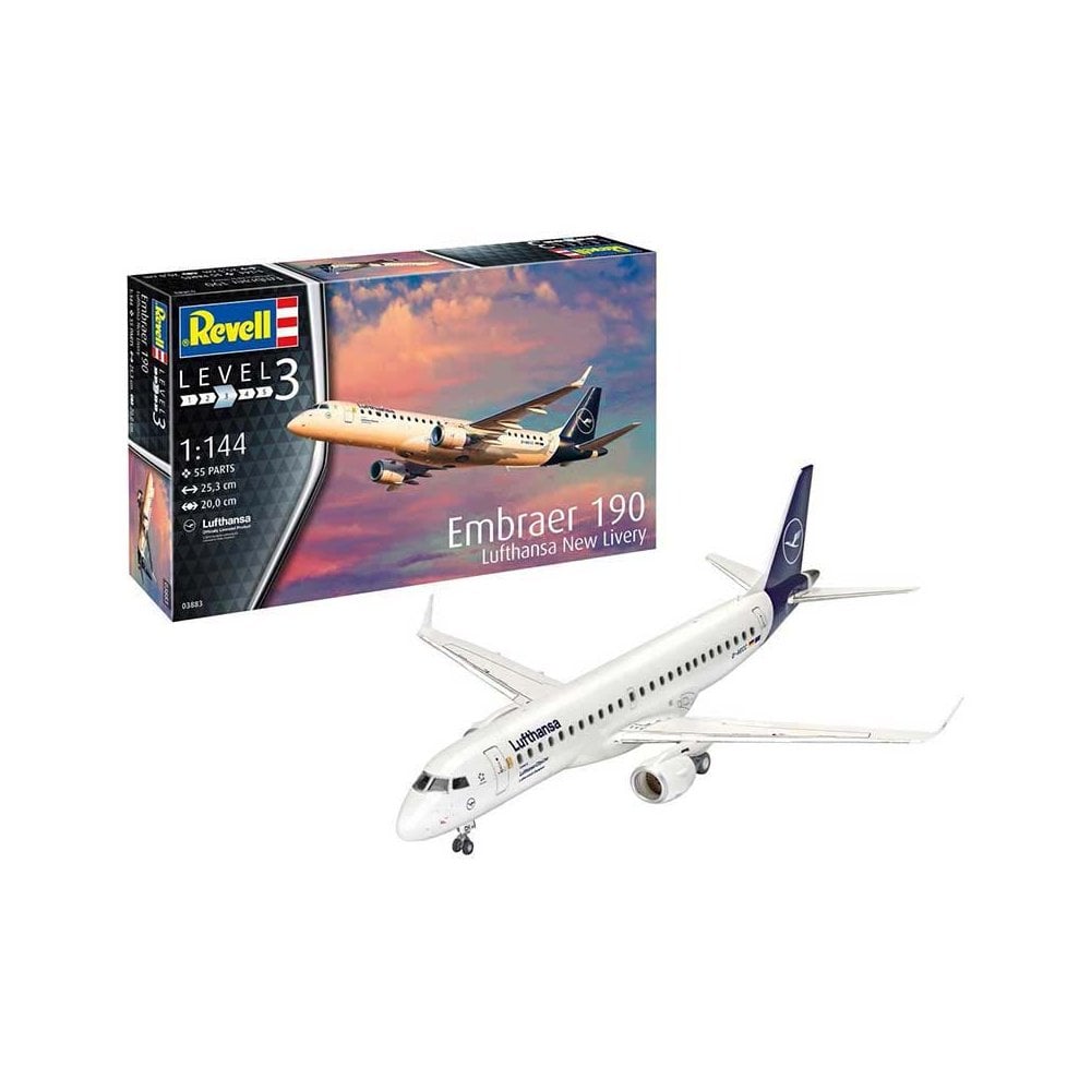 1/144 Embraer 190 Lufthansa New Livery Revell 03883 1/144 Embraer 190 Lufthansa New Livery Revell 03883
