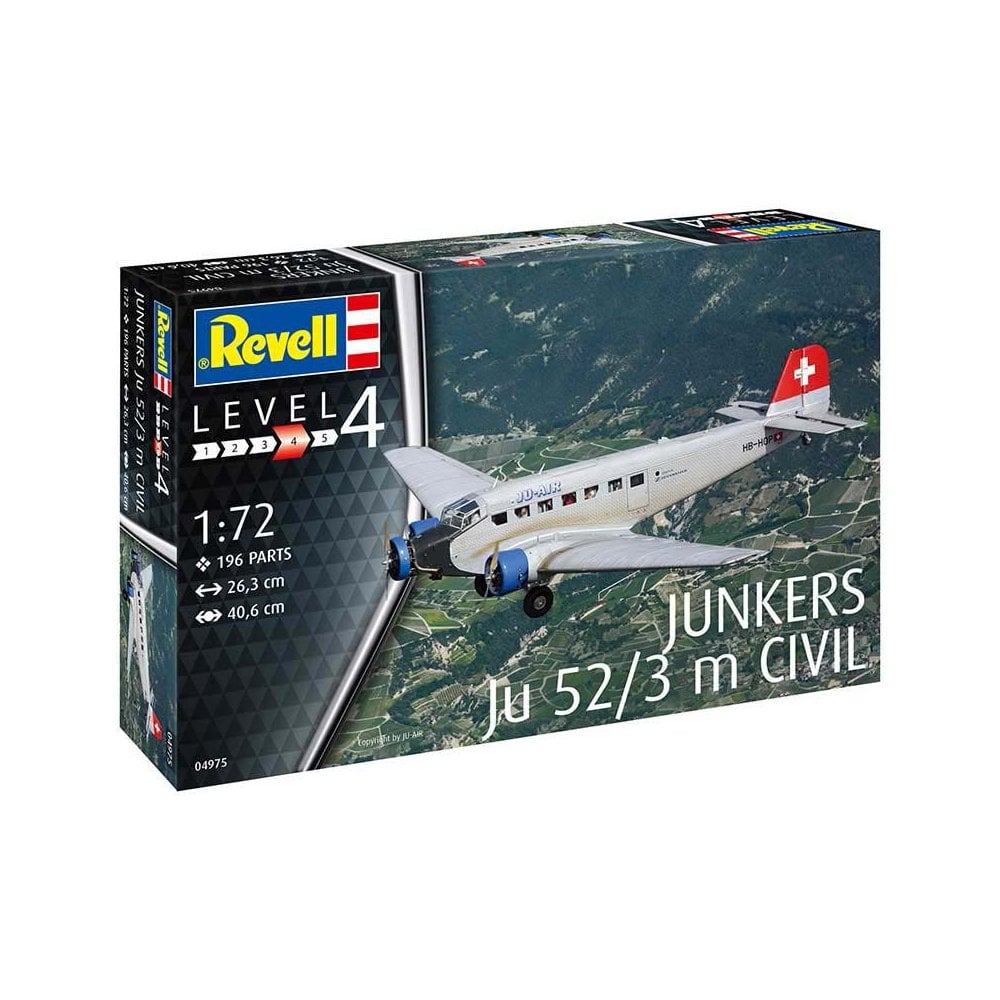 1/72 Junkers Ju52/3m Civil Revell 04975 1/72 Junkers Ju52/3m Civil Revell 04975