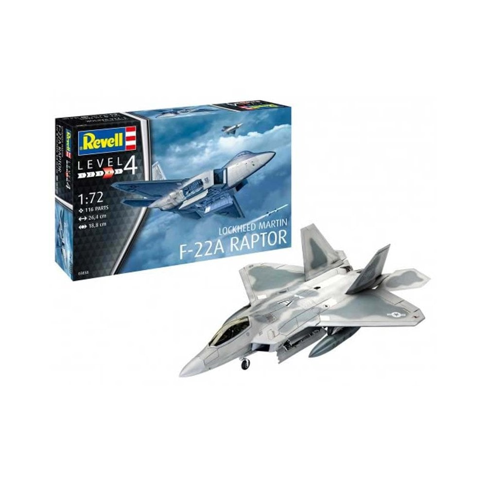 1/72 Lockheed Martin F-22A Raptor Revell 03858 1/72 Lockheed Martin F-22A Raptor Revell 03858