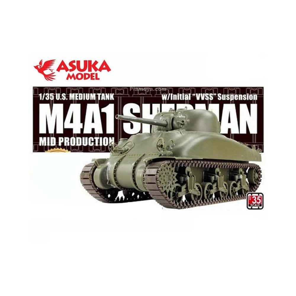 1/35 U.S. Medium Tank M4A1 Sherman Asuka 35-AS001 1/35 U.S. Medium Tank M4A1 Sherman Asuka 35-AS001